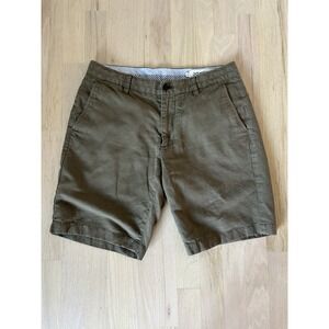 JOMERS Green Linen Cotton Blend Dock Shorts Sz 30 Baird McNutt 9" Inseam